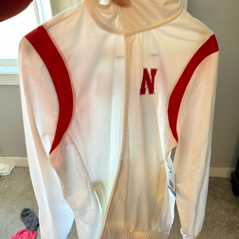 White and Red Women's Jacket
